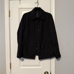 GAP Hidden Snap Black Raincoat
